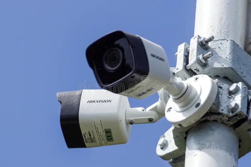 Hikvision CCTV camera close-up